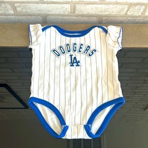 MLB Dodger Onesie with puff sleeves